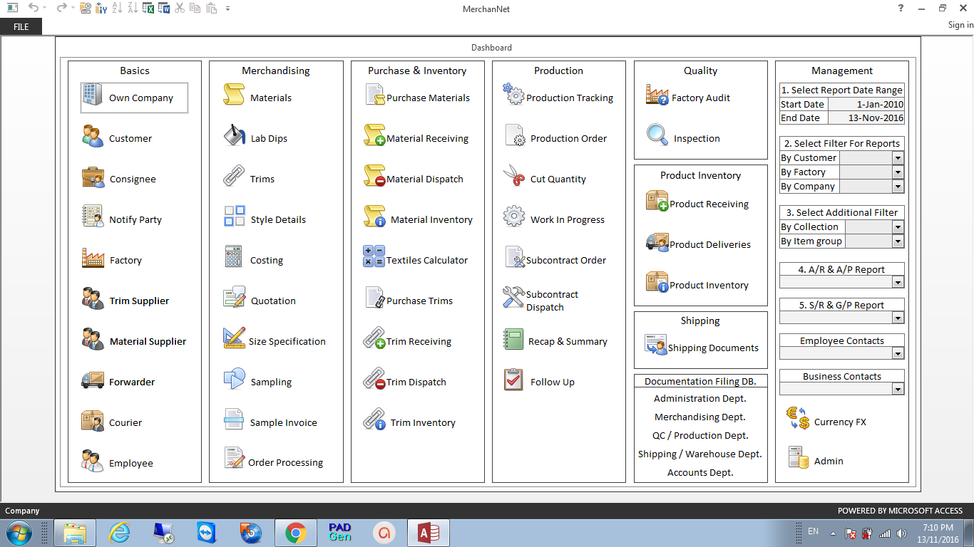 Screenshot of MerchanNet MerchanNet screenshot